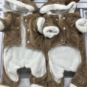 Two dog reindeer outfits